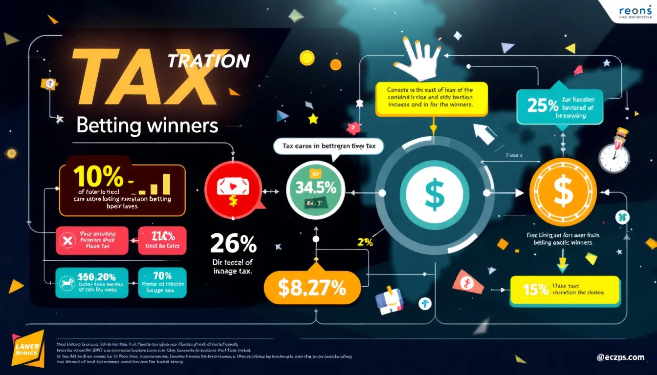 An informative graphic on taxation of betting winnings in India, illustrating the financial implications.